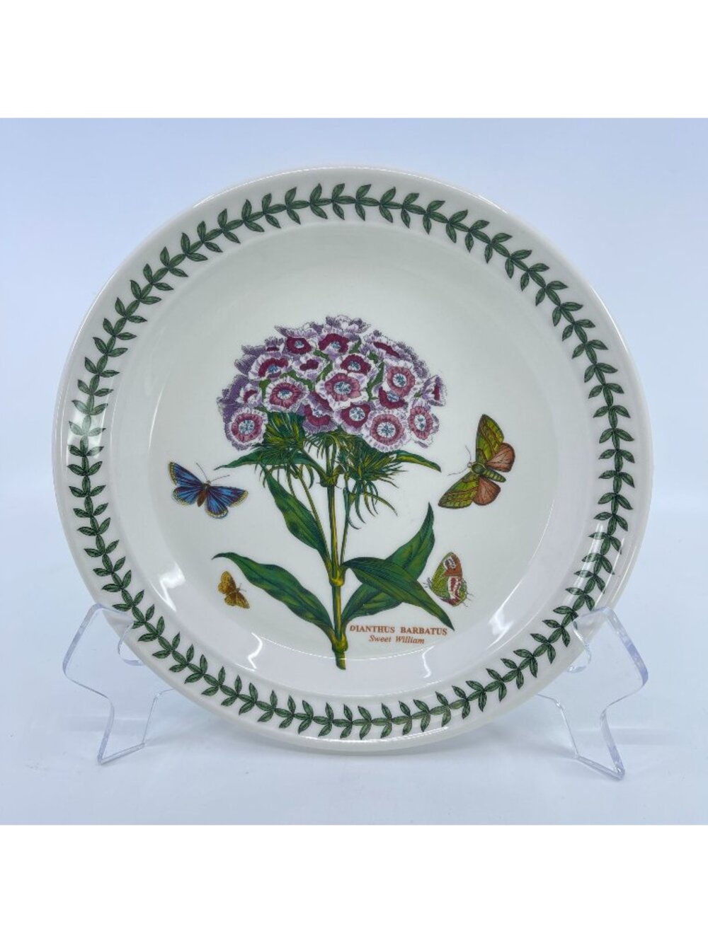 portmeirion botanic garden collection salad plate "sweet william" pattern